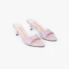 Sandali mules con tacco rosa