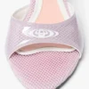 Sandali mules con tacco rosa