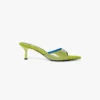 Sandali mules con tacco verde