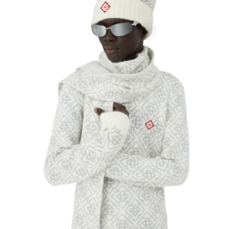 Sci Sciarpa in mohair con monogramma