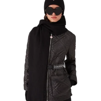 Sciarpa da sci in lana a coste