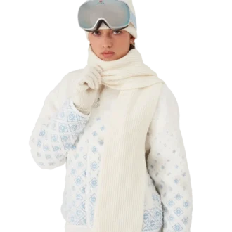 Sciarpa da sci in lana a coste