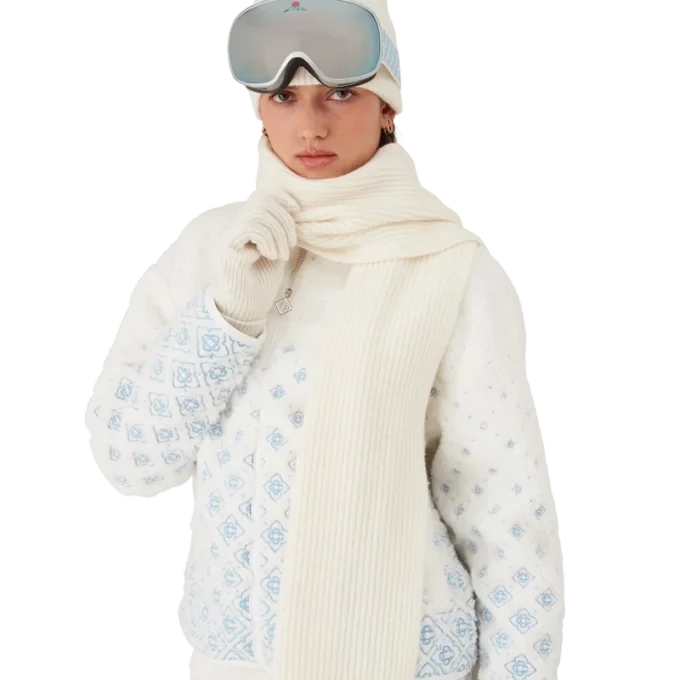 Sciarpa da sci in lana a coste Sciarpa da sci in lana a coste