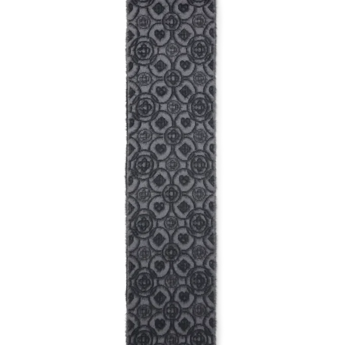 Sciarpa in mohair con monogramma soffice