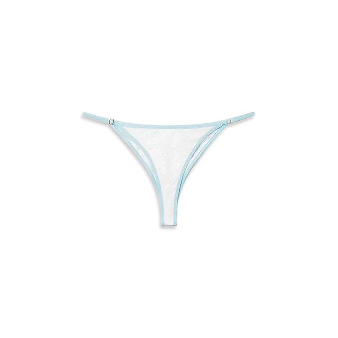 Slip bikini con monogramma jacquard