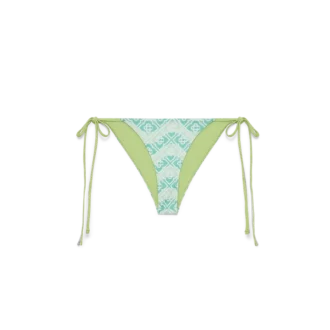Slip bikini con monogramma ondulato