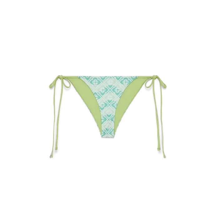 Slip bikini con monogramma ondulato