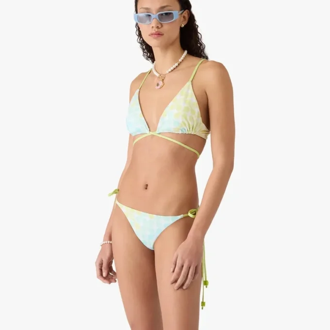 Slip bikini con perline Optic Drop