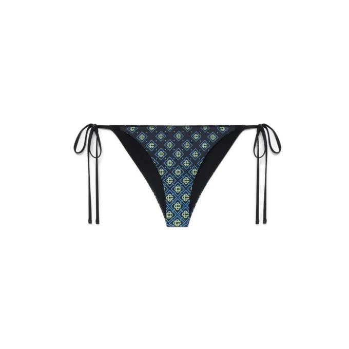 Slip bikini Monogram nero sfumato