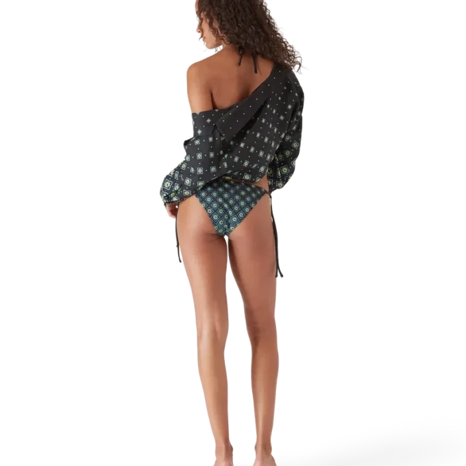 Slip bikini Monogram nero sfumato