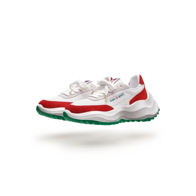 Sneaker Atlantis da uomo bianca e rossa