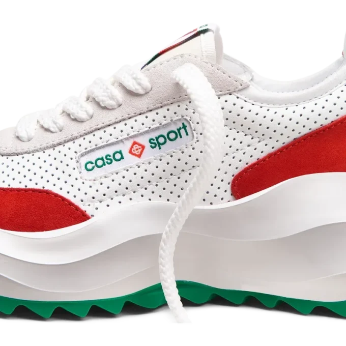 Sneaker Atlantis da uomo bianca e rossa