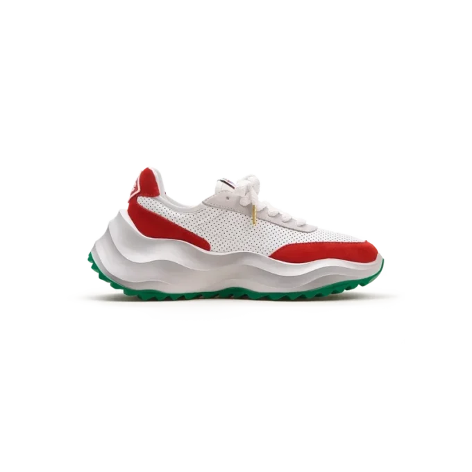 Sneaker Atlantis da uomo bianca e rossa