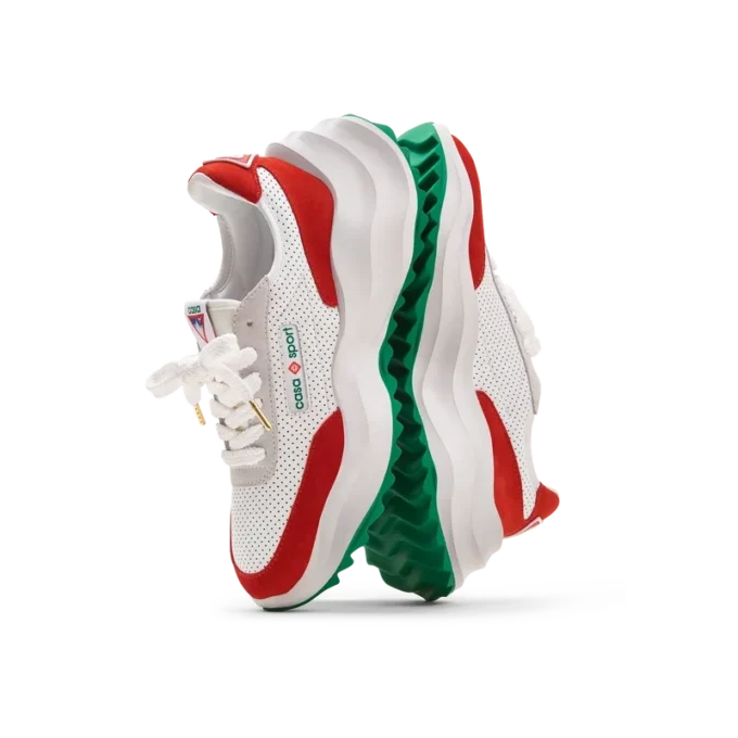 Sneaker Atlantis da uomo bianca e rossa