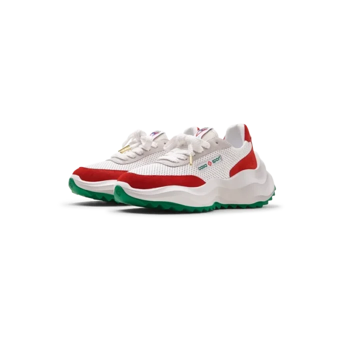 Sneaker Atlantis da uomo bianca e rossa