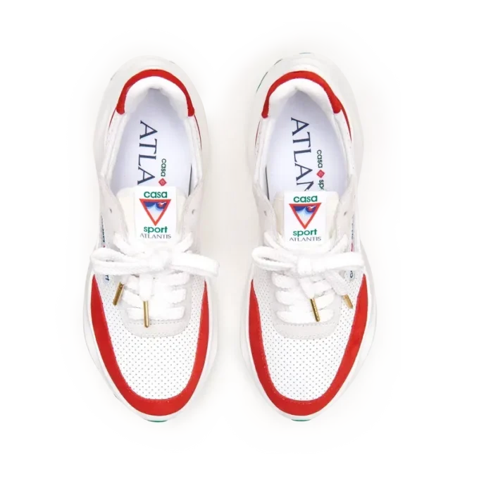 Sneaker Atlantis da uomo bianca e rossa