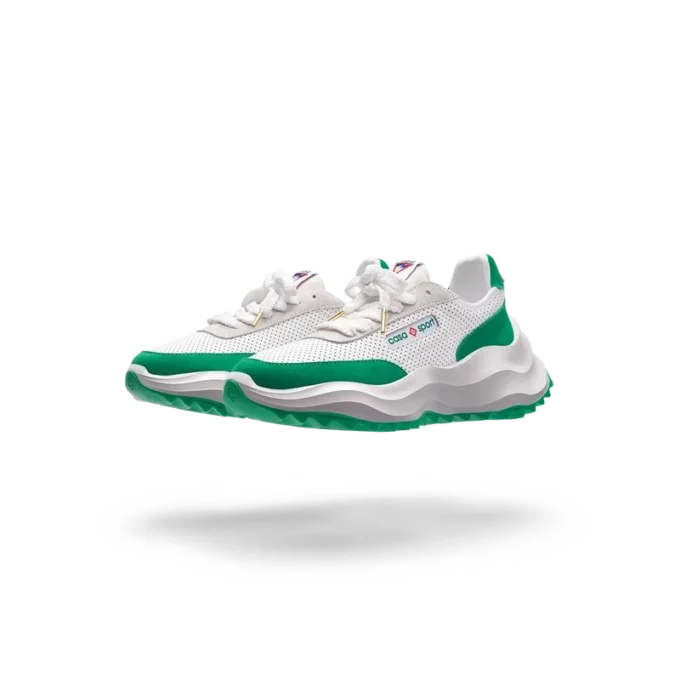 Sneaker da donna Atlantis bianco e verde tennis