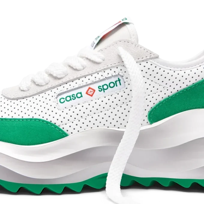 Sneaker da donna Atlantis bianco e verde tennis
