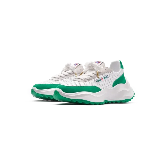 Sneaker da donna Atlantis bianco e verde tennis