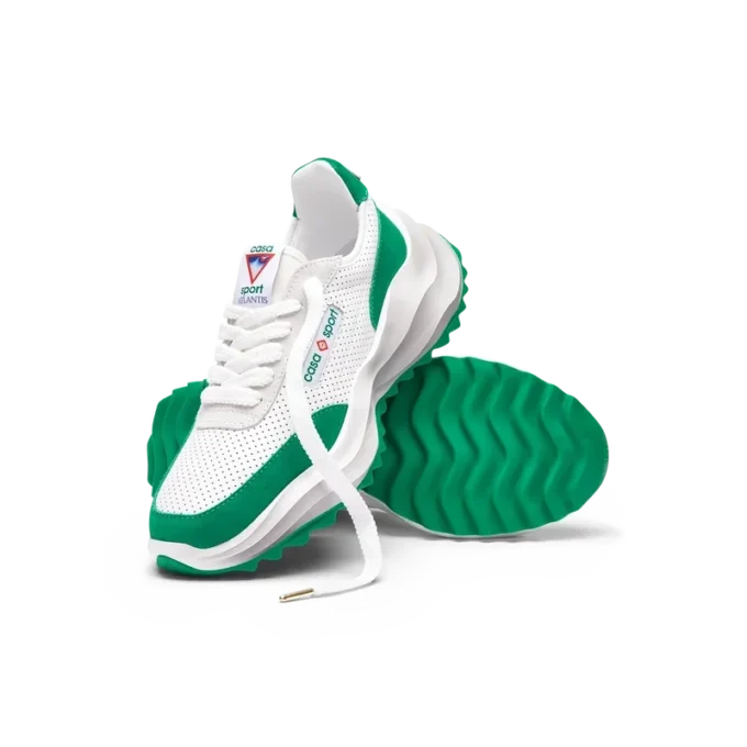 Sneaker da donna Atlantis bianco e verde tennis
