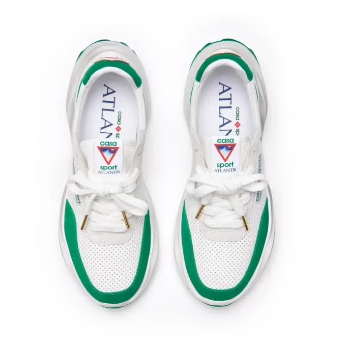 Sneaker da donna Atlantis bianco e verde tennis