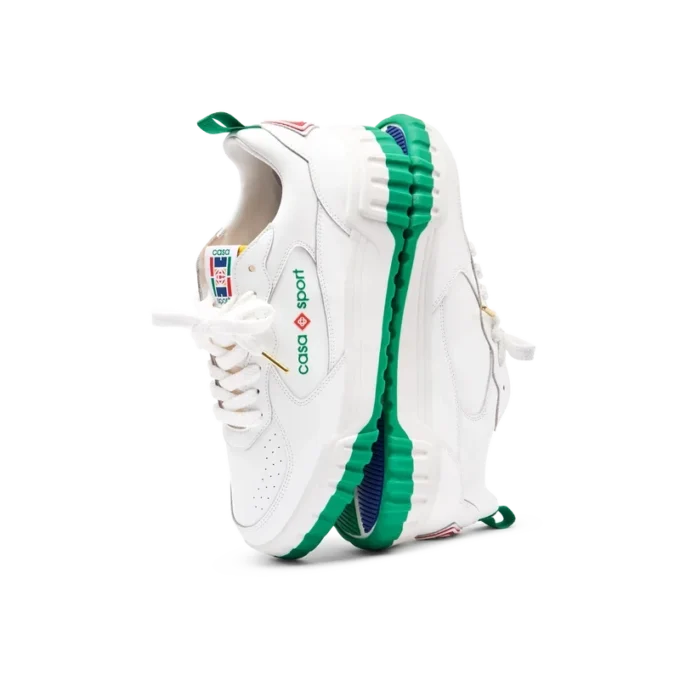 Sneaker da donna Court bianca e verde