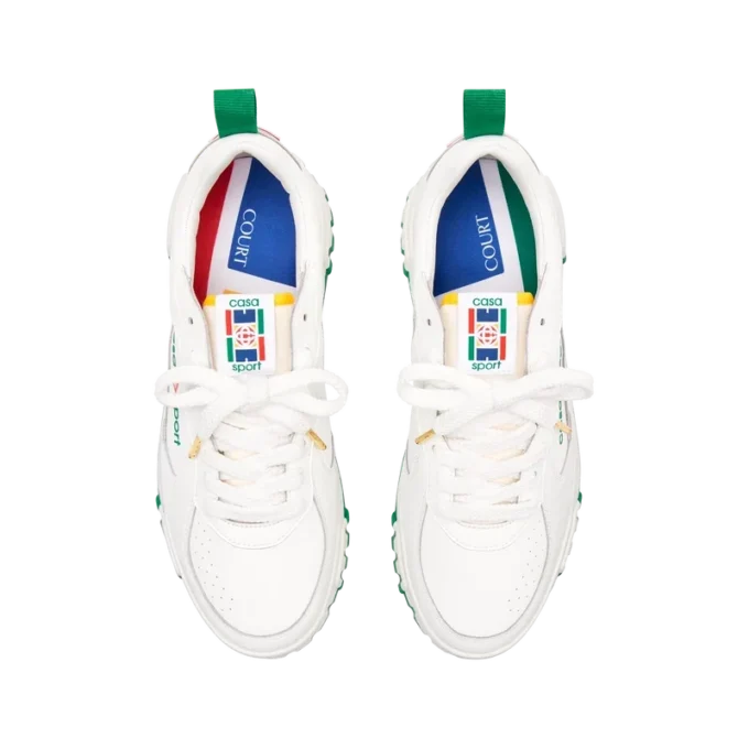 Sneaker da donna Court bianca e verde