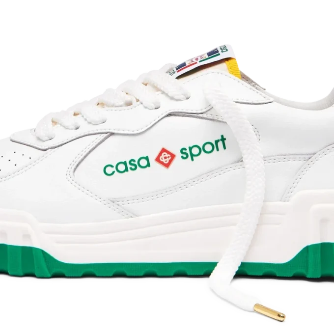 Sneaker da donna Court bianca e verde