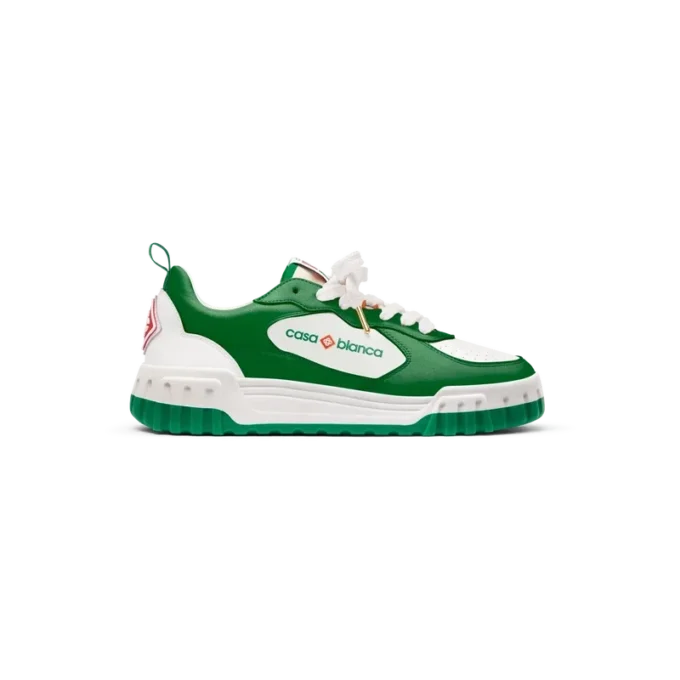 Sneaker da donna Court verde e bianca