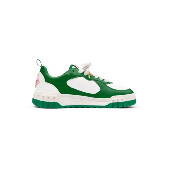 Sneaker da donna Court verde e bianca