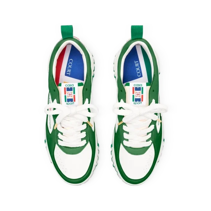 Sneaker da donna Court verde e bianca