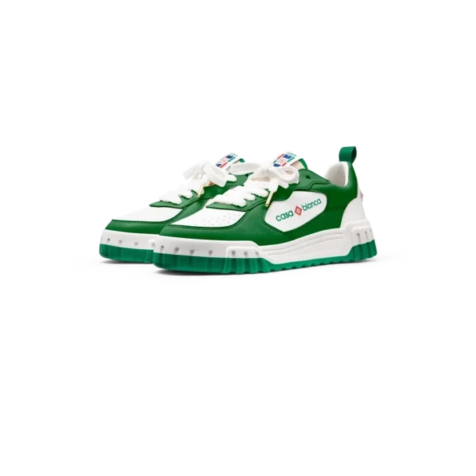 Sneaker da donna Court verde e bianca