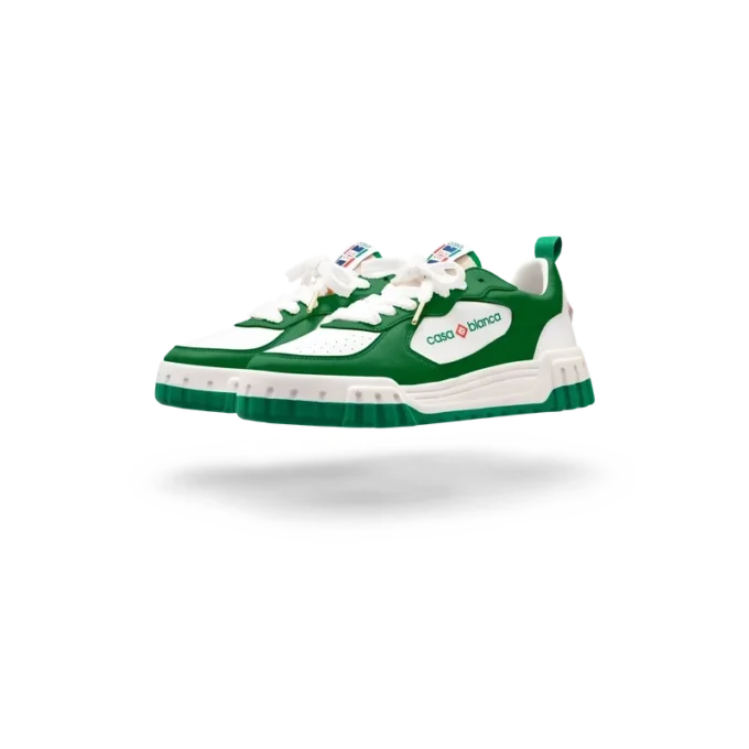 Sneaker da donna Court verde e bianca