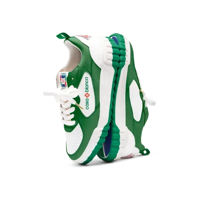 Sneaker da donna Court verde e bianca