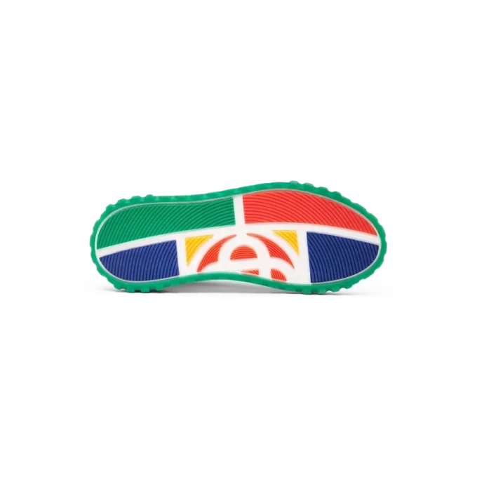 Sneaker da donna Court verde e bianca