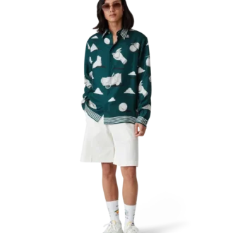 Sneaker da tennis da uomo bianche e verdi