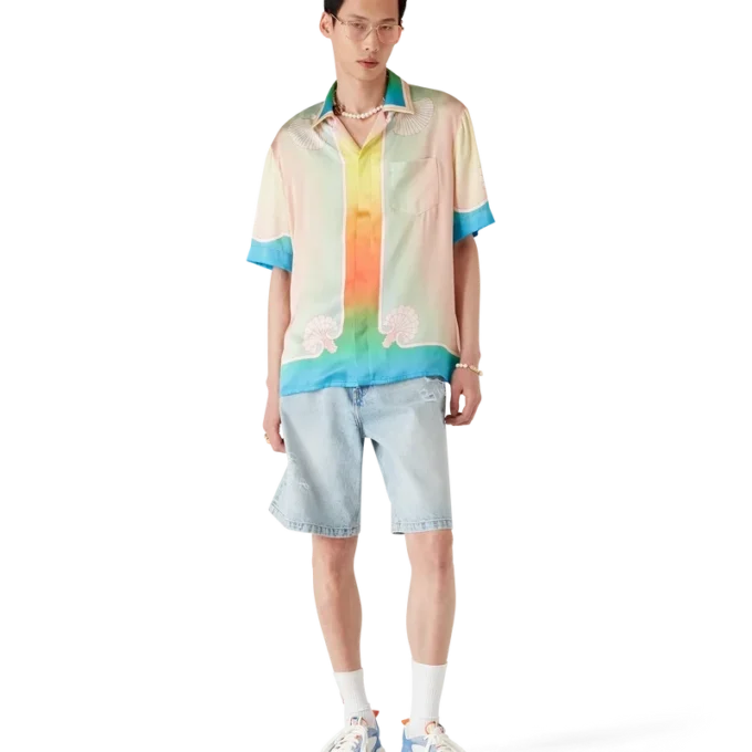 Sneaker da tennis da uomo in pelle scamosciata bianca e blu