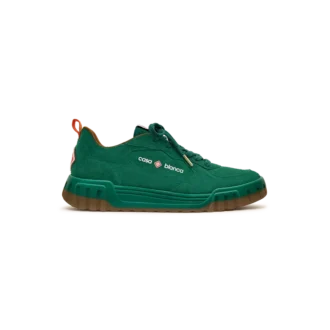 Sneaker da tennis da uomo in pelle scamosciata verde