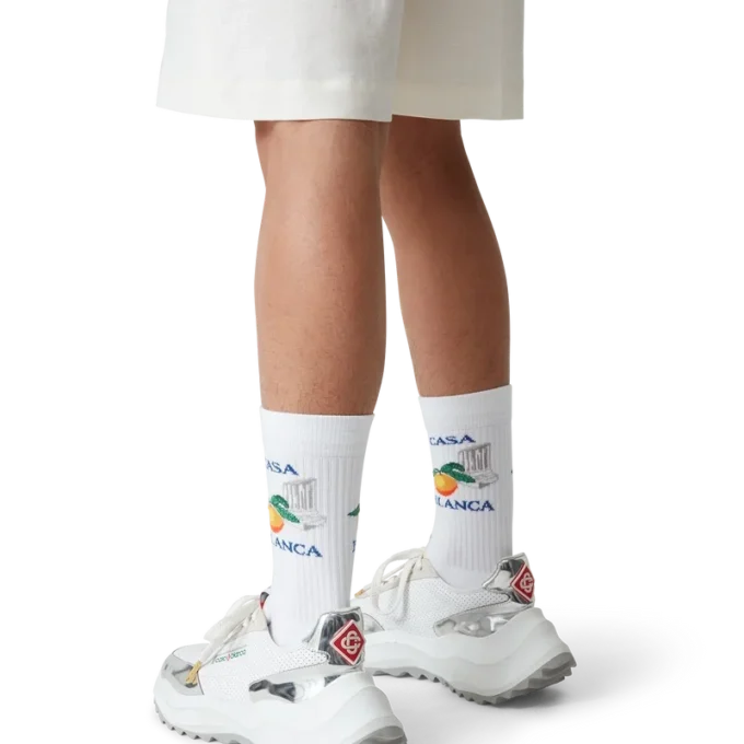 Sneaker da uomo Atlantis bianche e cromate