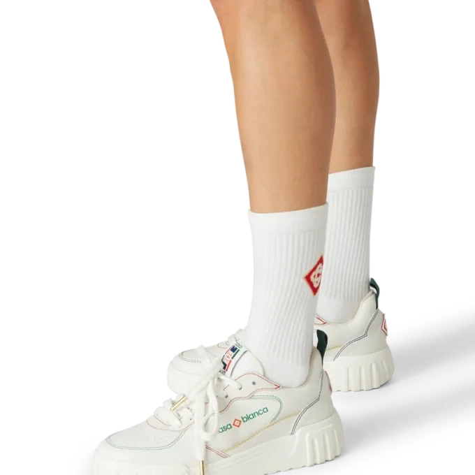 Sneakers da donna Court bianche e multicolori Sneakers da donna Court bianche e multicolori