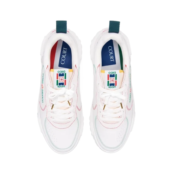 Sneakers da donna Court bianche e multicolori Sneakers da donna Court bianche e multicolori