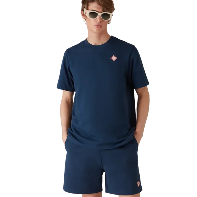 T-shirt a maniche corte con logo a diamante