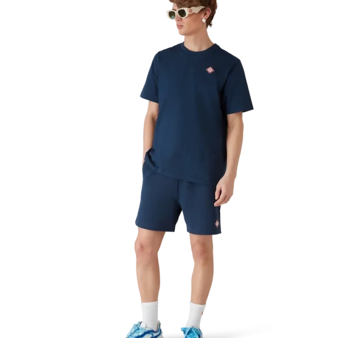 T-shirt a maniche corte con logo a diamante