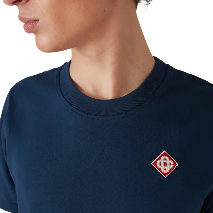 T-shirt a maniche corte con logo a diamante