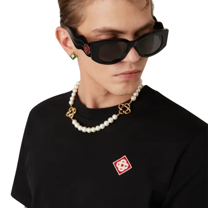 T-shirt a maniche corte con logo Diamond