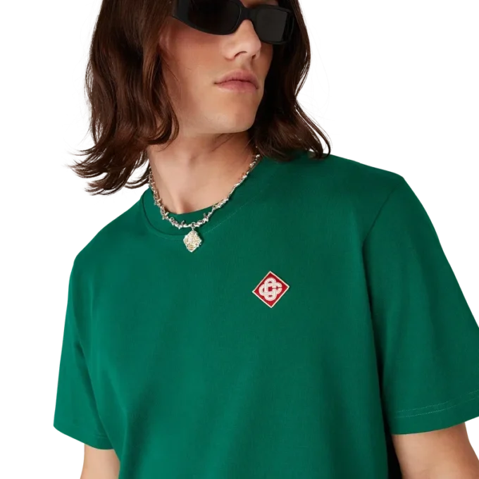 T-shirt a maniche corte con logo Evergreen Diamond in pantaloncini