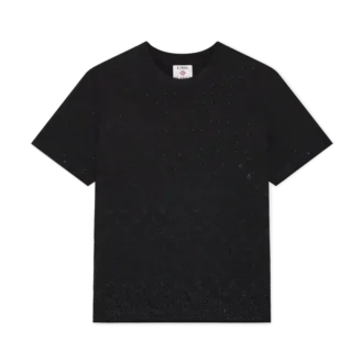 T-shirt a maniche corte con logo Monogram in cristalli