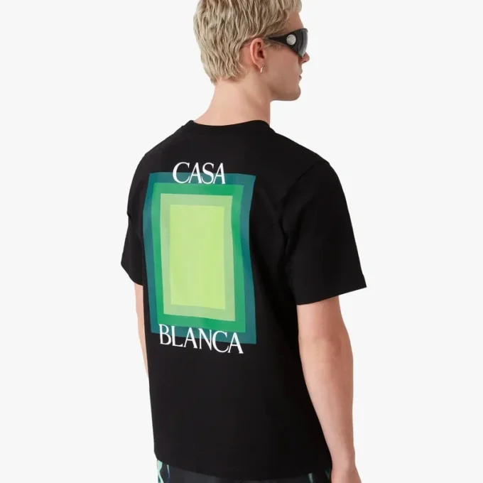 T-shirt a maniche corte con logo quadrato