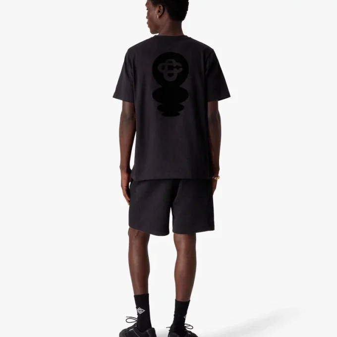 T-shirt a maniche corte con logo Squash in floccato