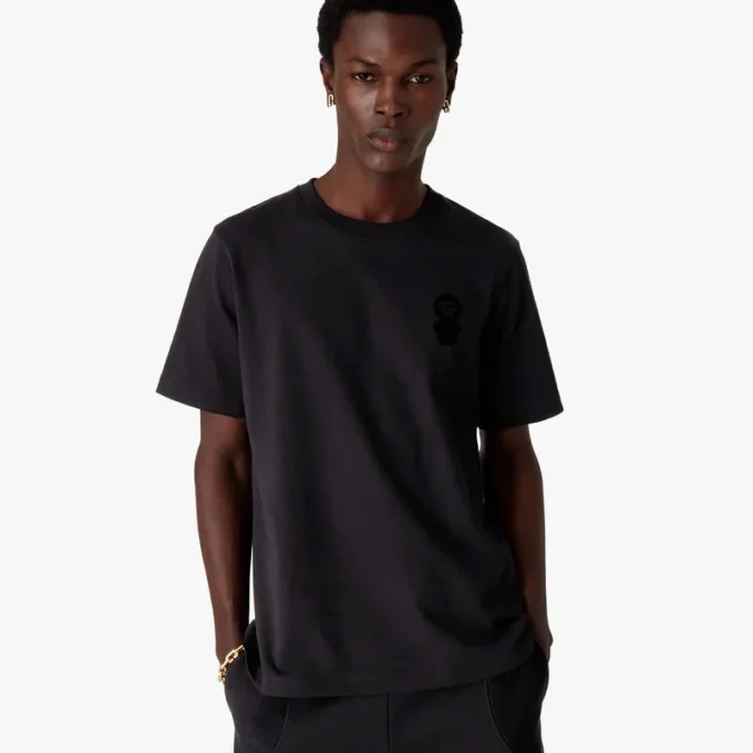 T-shirt a maniche corte con logo Squash in floccato